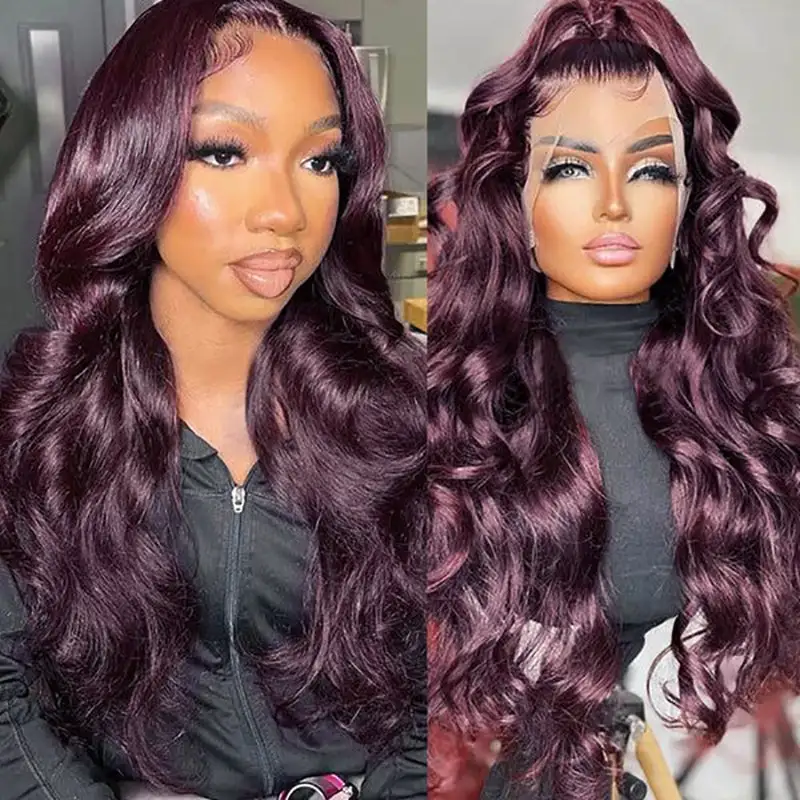Sale | @bigekane Recommend Glueless Dark Purple 7x6/13x6 FULL Lace Frontal Wig 16