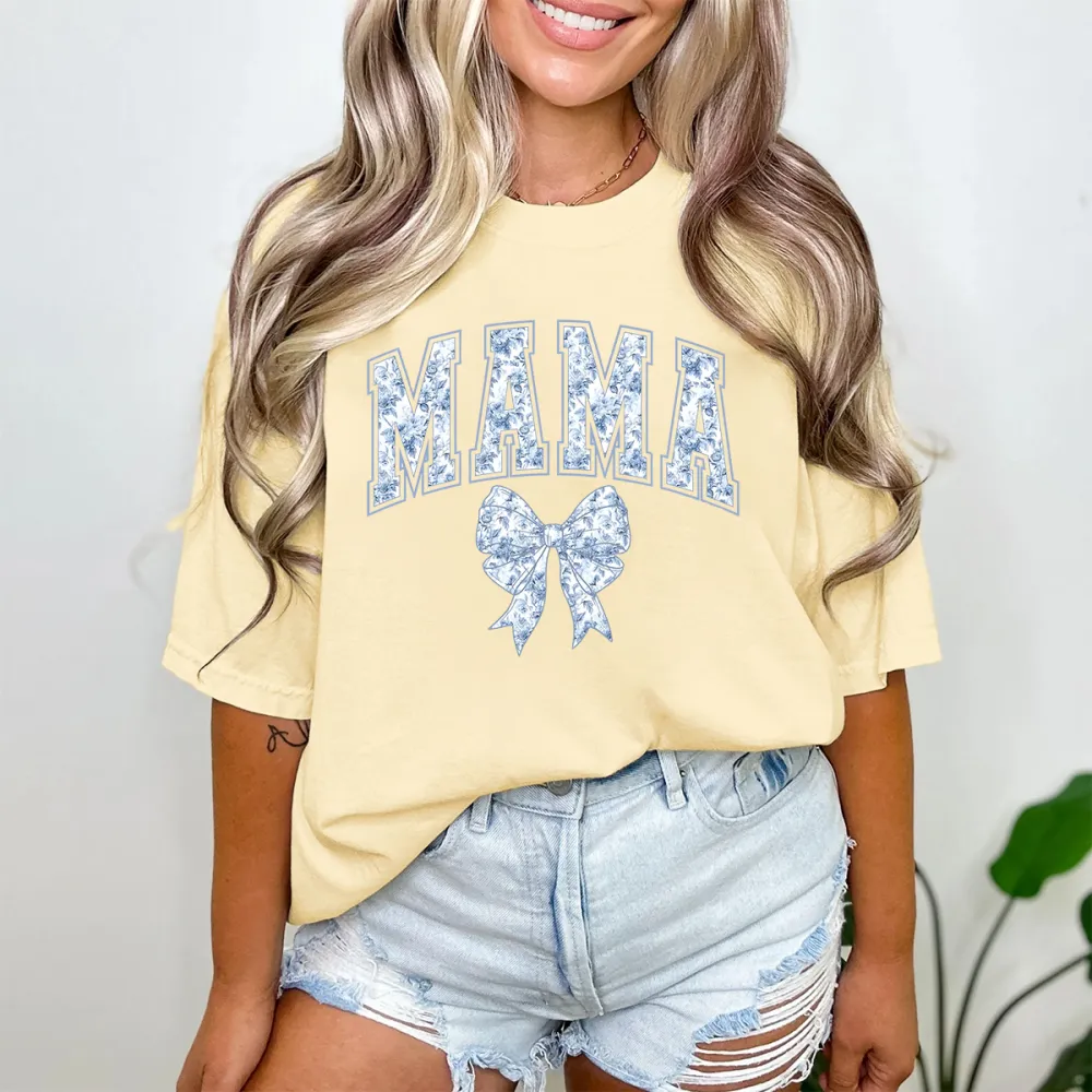 T-shirt Mama Women Printed Round Neck Short Sleeve