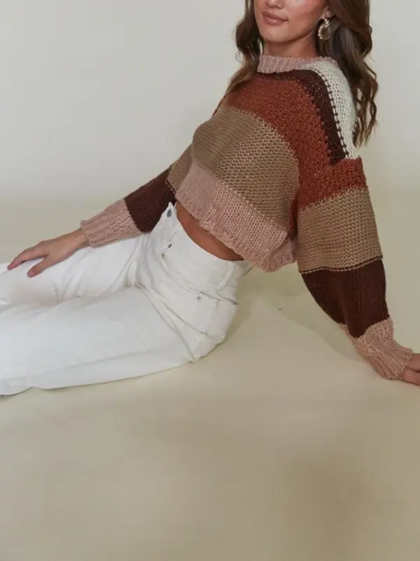 Sheridan Cropped Striped Sweater