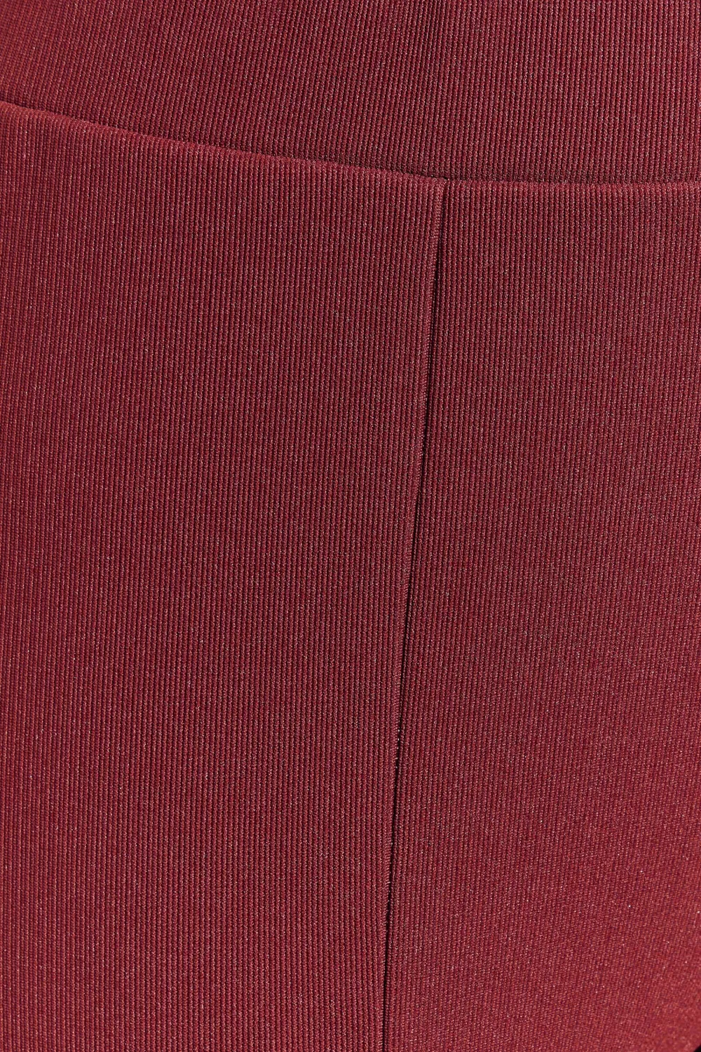 YOURS Curve Burgundy Red Split Front Stretch Flared Leggings