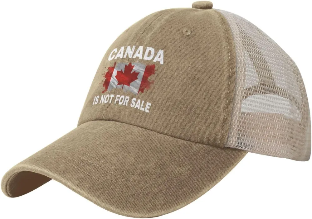 Canada is Not for Sale Hats Denim Mesh Cap