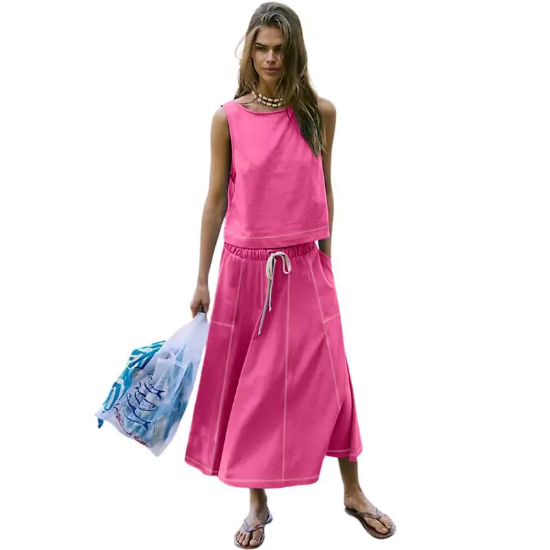 Women's 2 Piece Skirt Sets Summer Matching Sets