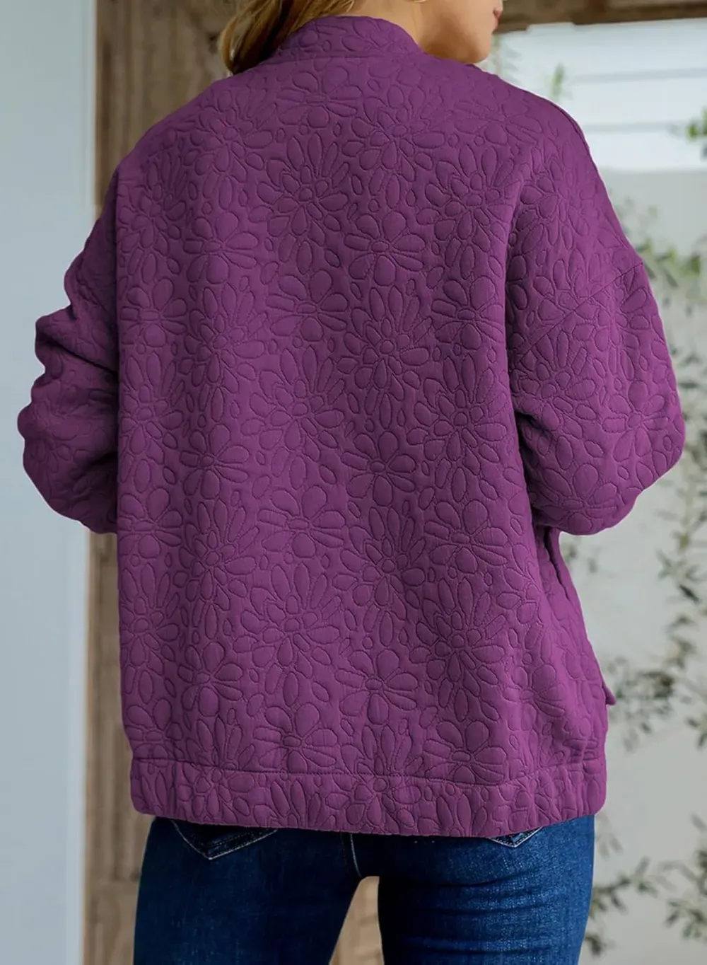 Jackets for Women Spring Fashion 2025 Cute Jacquard Coats Lightweight Zip Up Jackets Dressy Casual