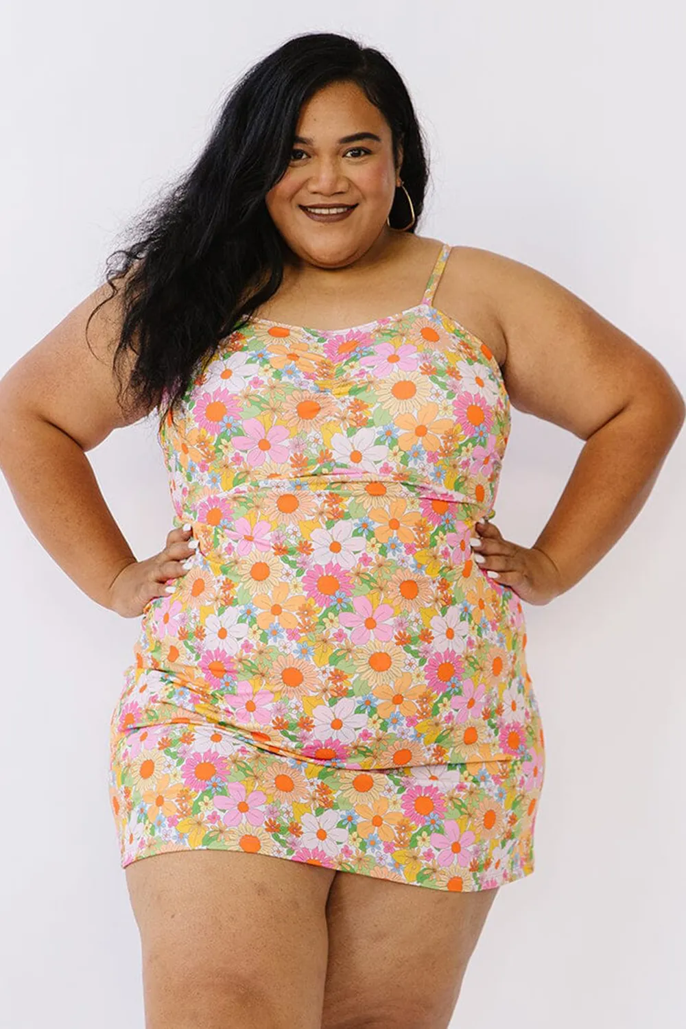 printed swimsuit dress