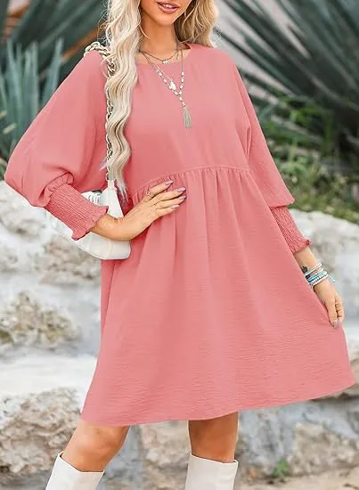 Women's Summer Casual Loose Fit Tunic Dress