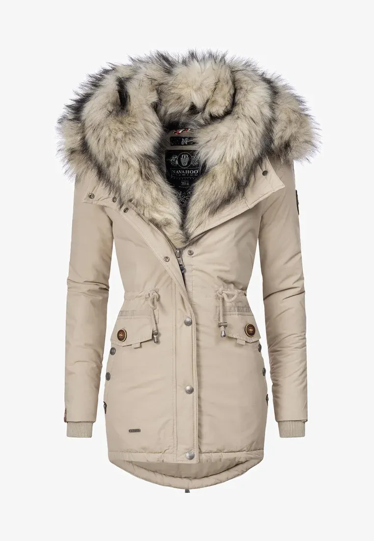 Ladies Winter Thicken Windproof Parka Pink