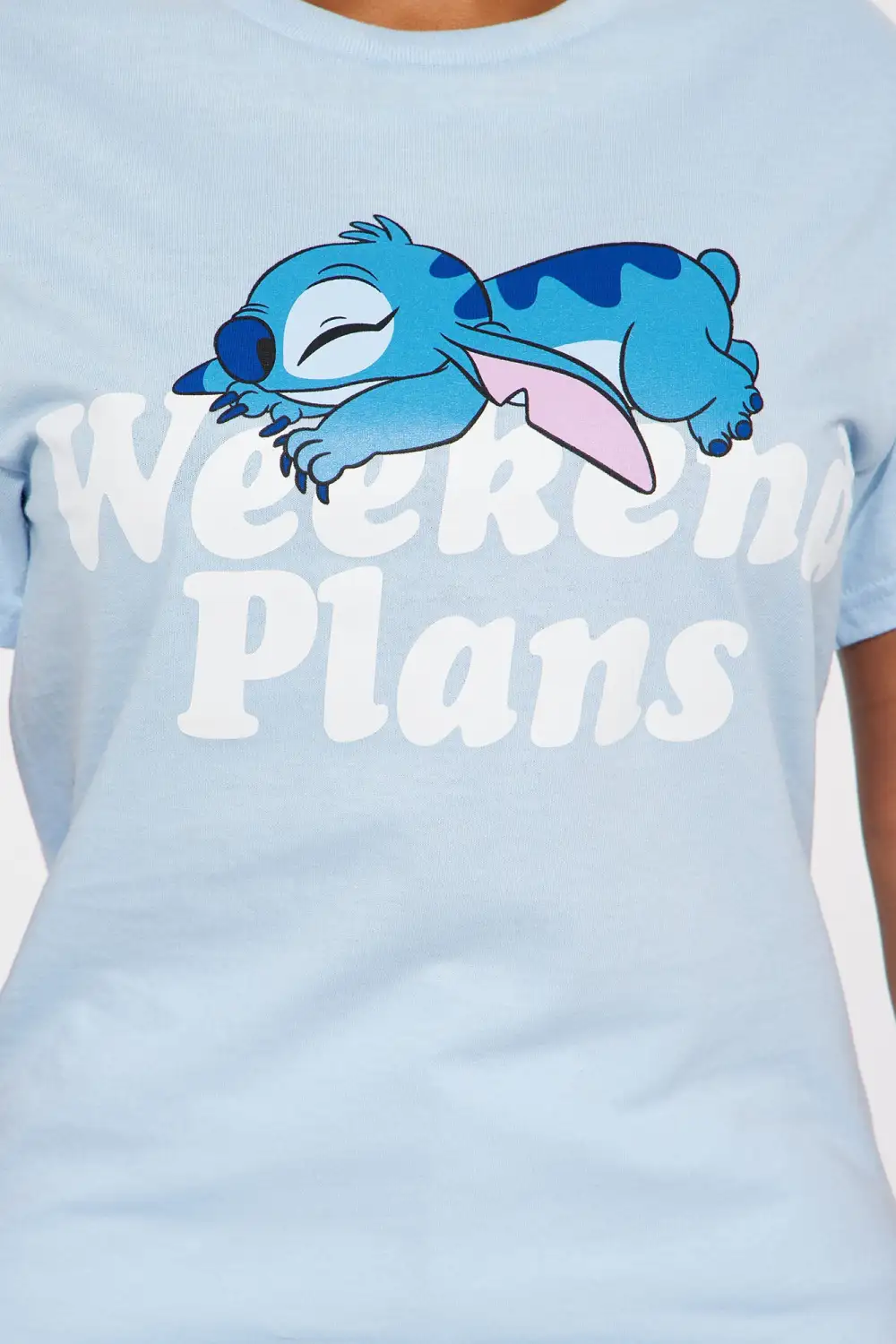 Weekend Plans Stitch Tee - Blue