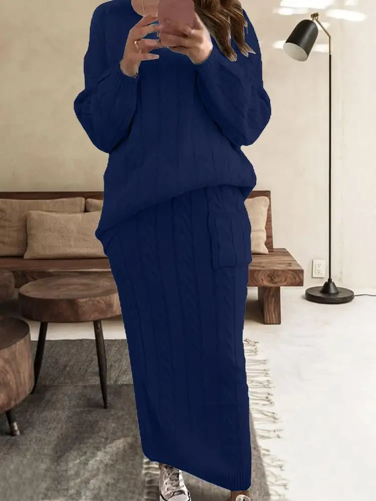 Needle Sweater Suit Skirt