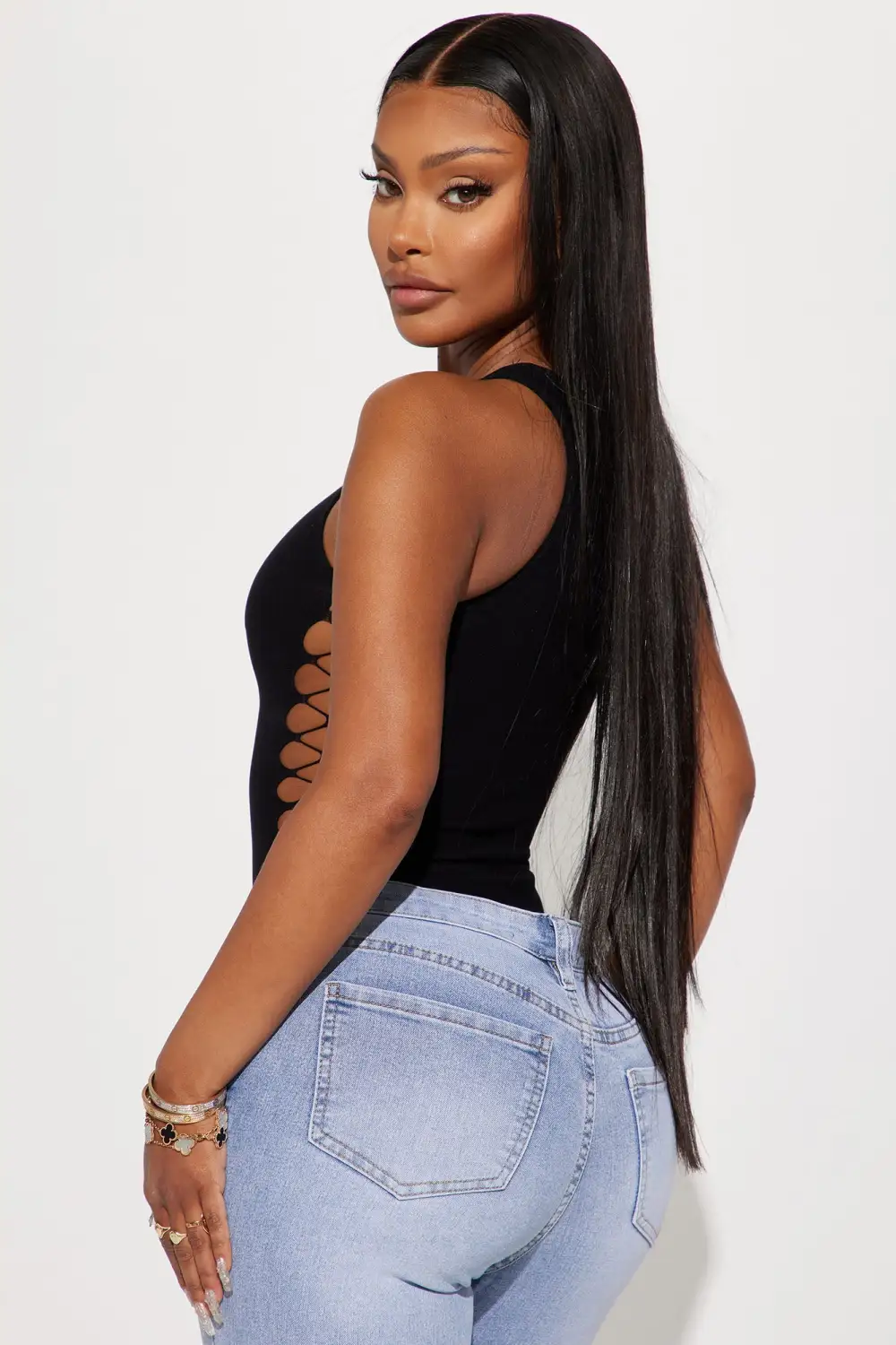 Focus On Me Seamless Bodysuit - Black