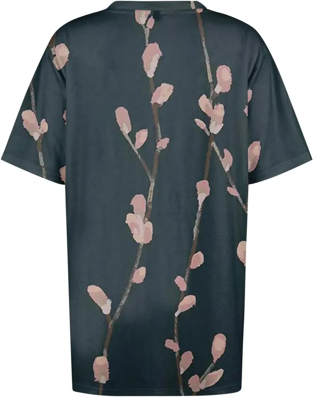 Plus Size Tops for Women Dressy Short Sleeve V Neck Shirts for Women Summer Tops for Women 2024 Floral Print Top