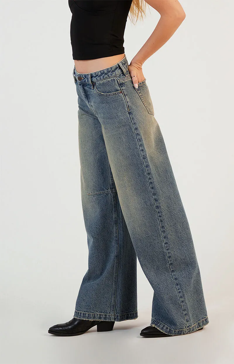 PacSun Remi Dart Baggy Barrel Jeans Dark Indigo