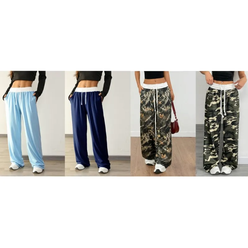 Women's Colorblock Drawstring Jogger Pants