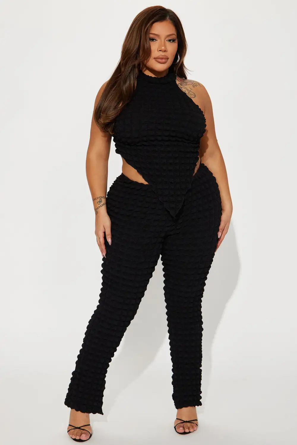 Bailey Bubble Pant Set - Black