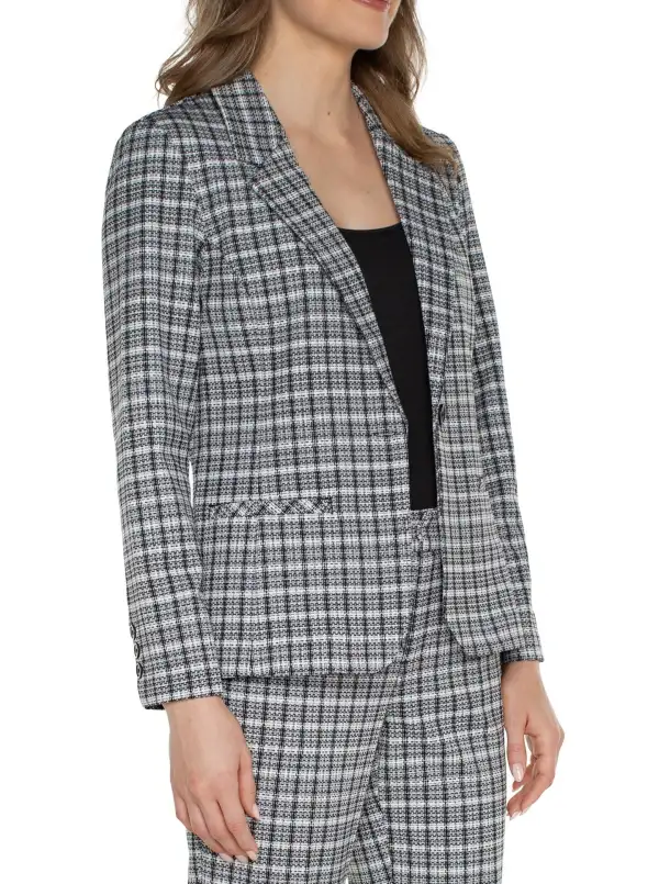 Plaid Fitted Blazer