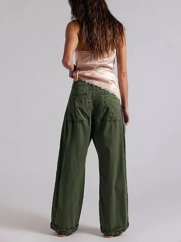 Dropped Harem Pull-On Trousers