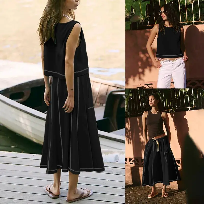 Women's 2 Piece Skirt Sets Summer Matching Sets