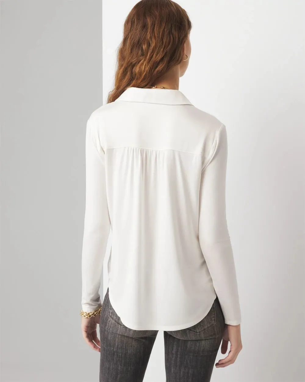 Woven Front Tee