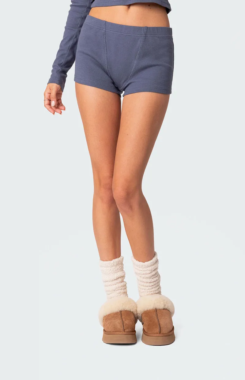 Edikted Rebekah Ribbed Shorts