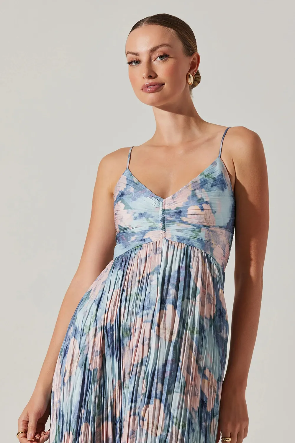 MAEVE PLEATED MIDI DRESS