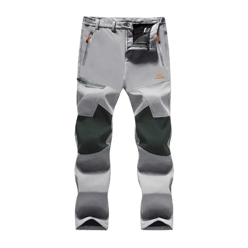 🔥6 Pack-Waterproof Ski Pants for Men, Thermal Fleece Lined Winter Pants with Secure Zip Pockets