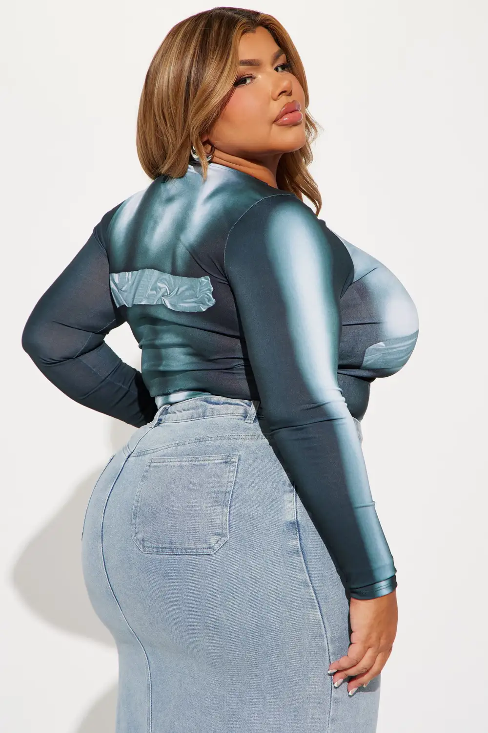 Just For Fun Bodysuit - Green/combo