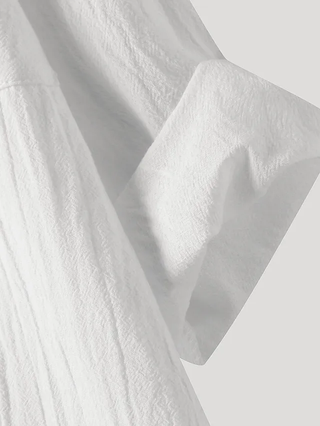 Women's Shirt Blouse Cotton Black White Blue Solid Color Button Pocket 3/4 Length Sleeve Work Daily Streetwear Daily Basic Shirt Collar Regular Fit Spring Fall Fall & Winter