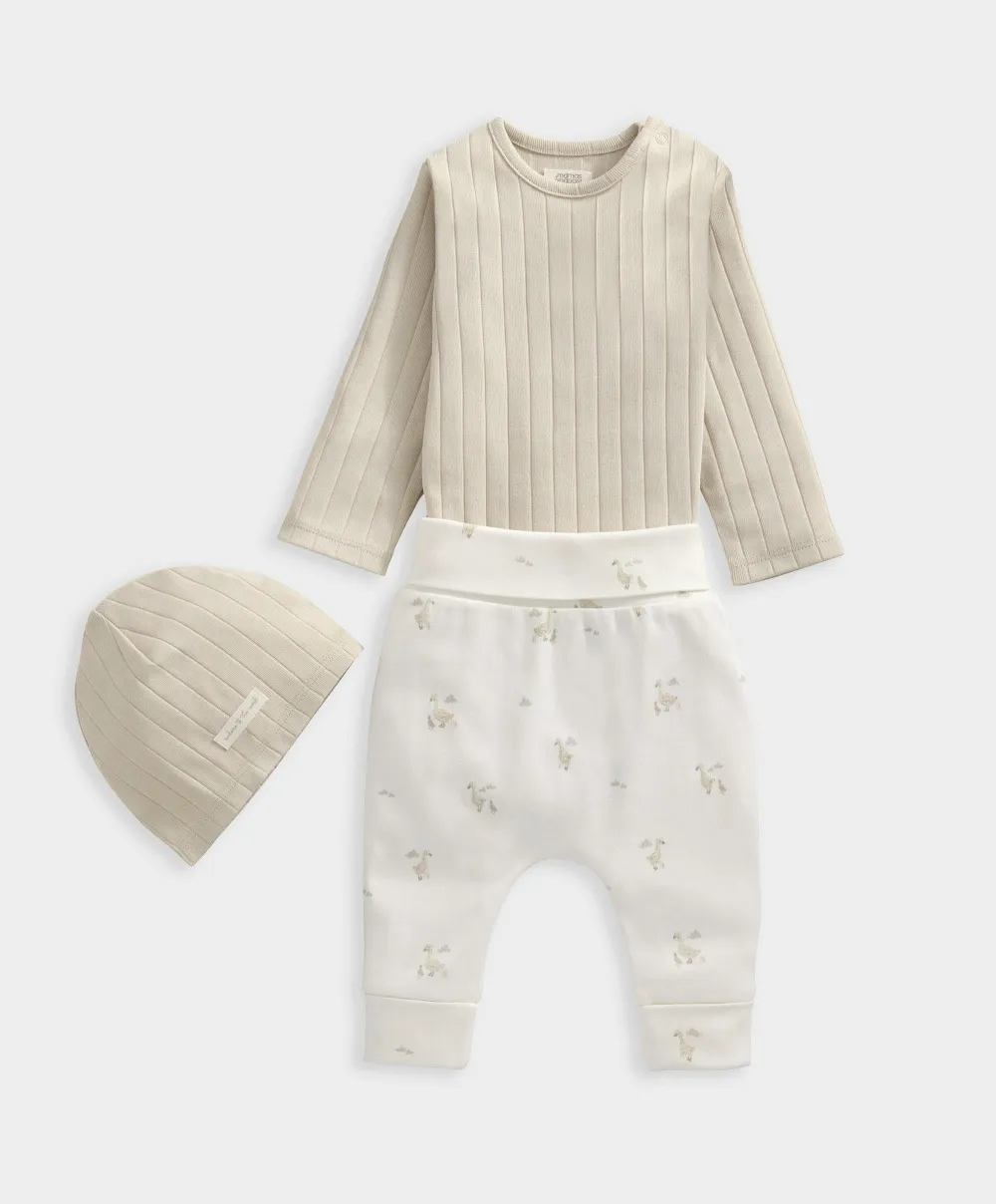 Duckling Bodysuit, Leggings & Hat Outfit Set