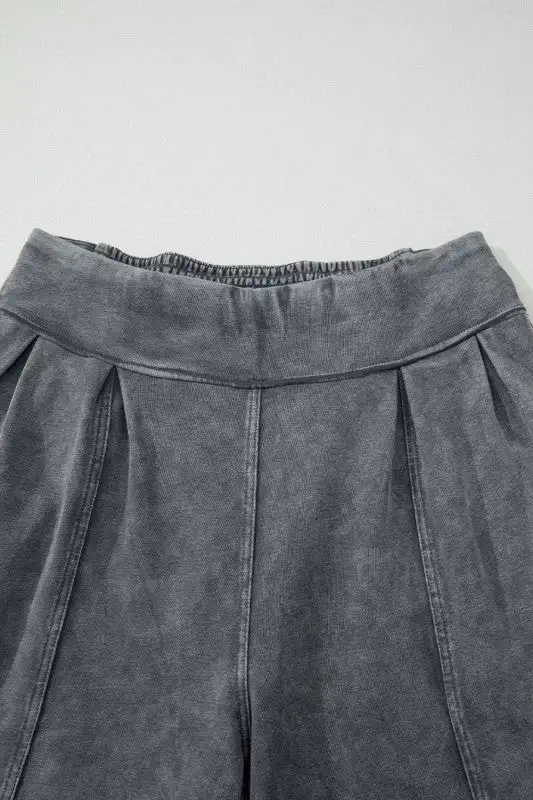 Solid Mineral Wash Jogger Pants