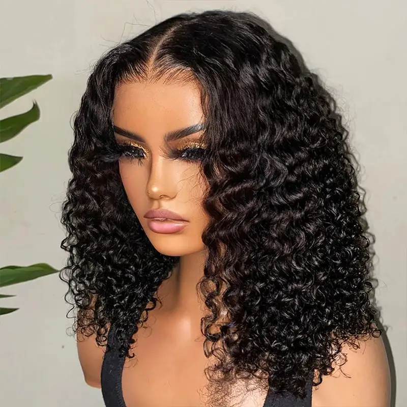 Burmese Curly Glueless Flexi-Fit Drawstring Wig 7x6/13x6 Lace Human Hair Wig