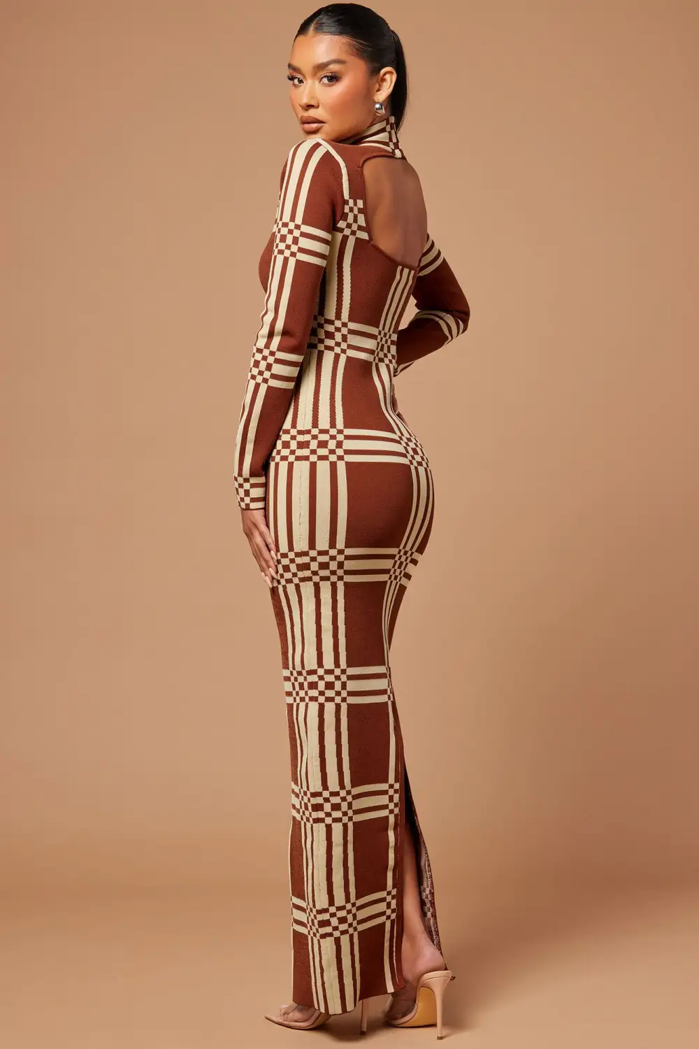 Claudia Knit Maxi Dress - Cognac