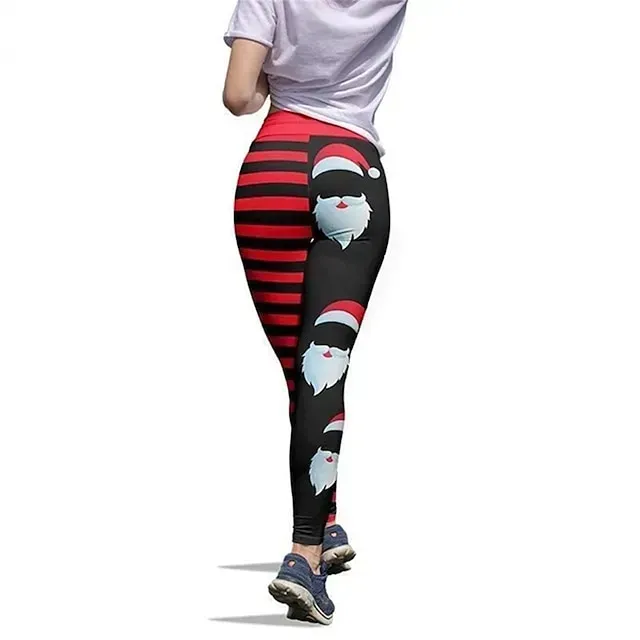 Santa Claus Leggings Jogger Pants Women's Christmas Christmas Christmas Eve Adults' Christmas New Year Eve Polyester Lycra Spandex Pants