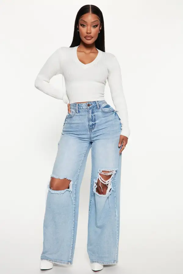 Sheila Ribbed Crop Sweater - Ivory