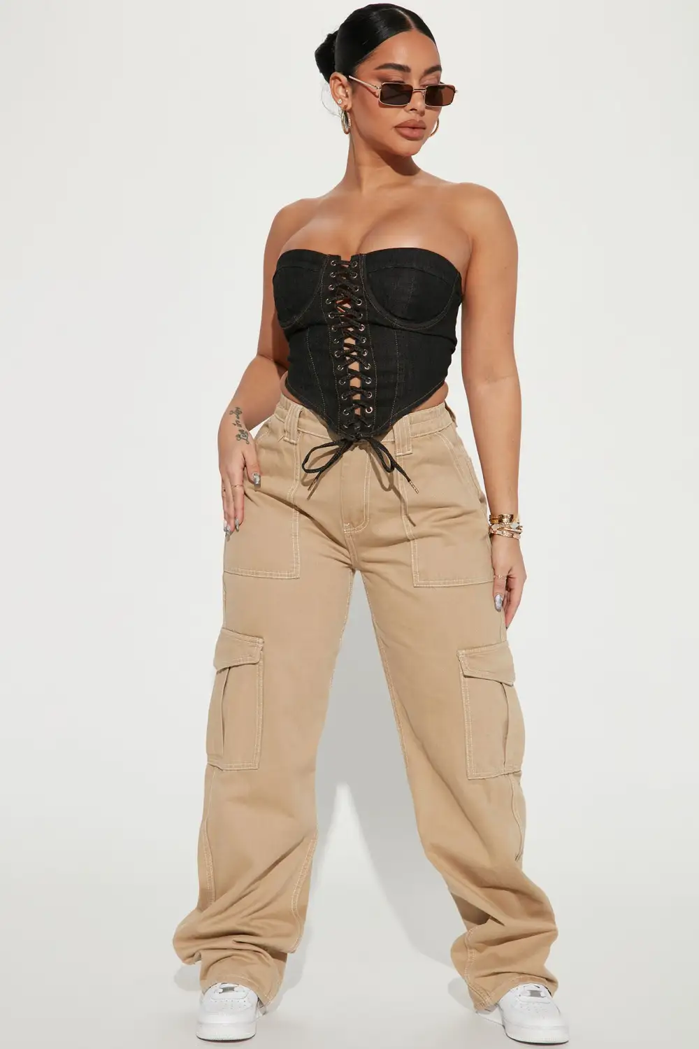 Play It Your Way Denim Corset - Dark Wash