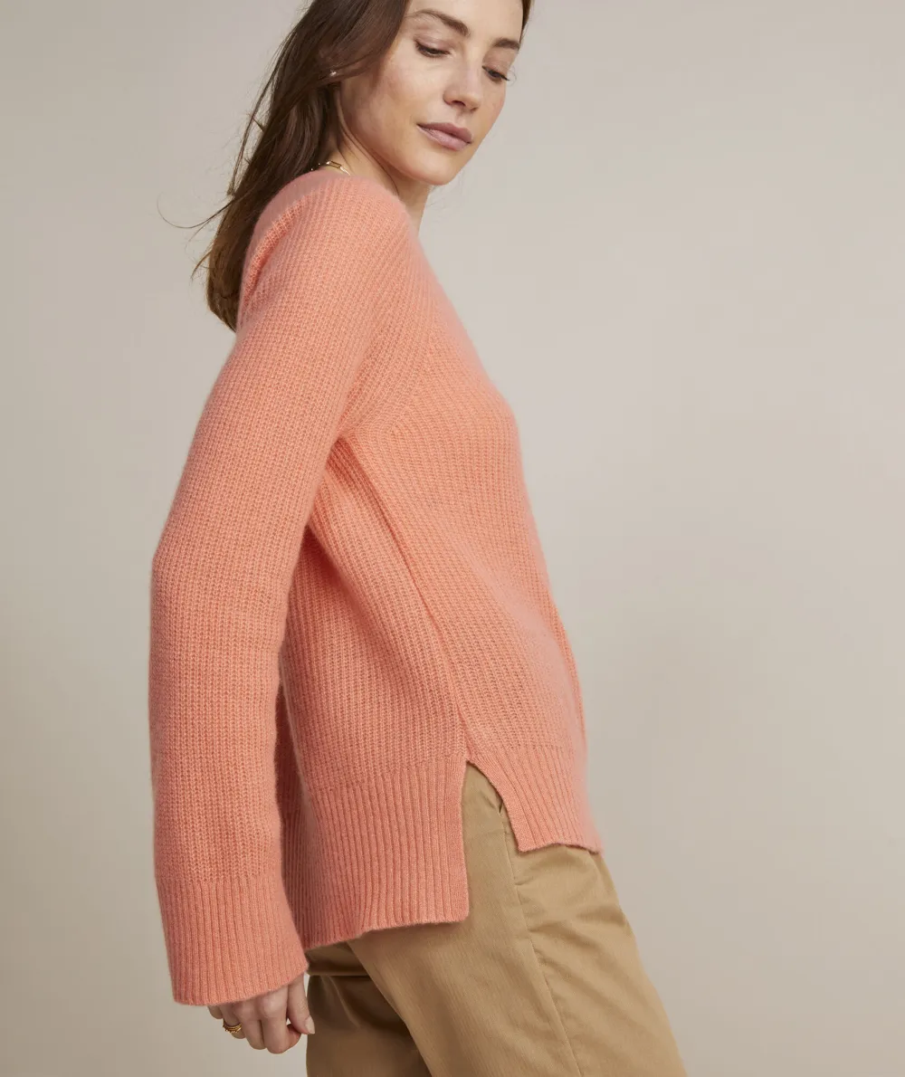 Seaspun Cashmere Ribbed Crewneck Sweater