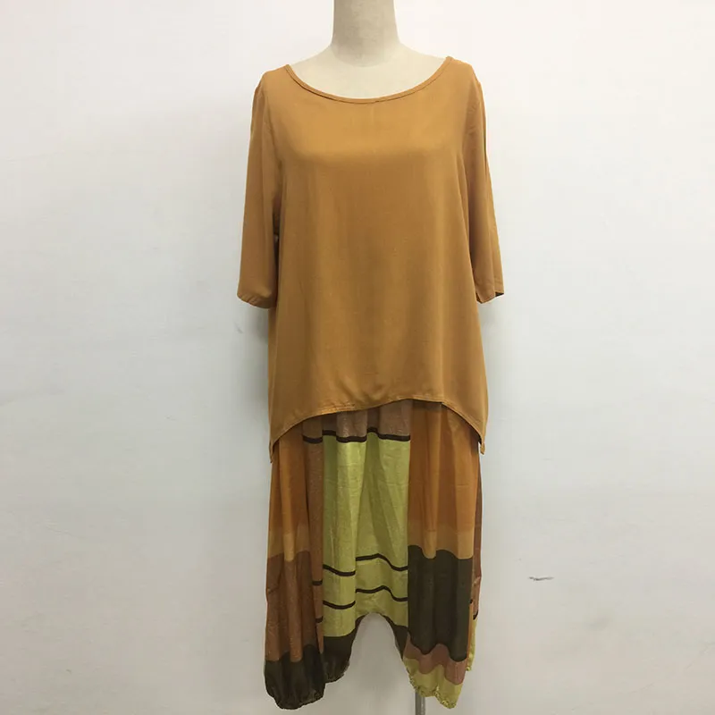 Women Cotton Linen Tank Shirt & Pants Relaxed Fit S-5XL Loose knickerbockers pants & Solid Color Shirt ,Cotton Linen Shirt & Pants Two-piece Matching Set