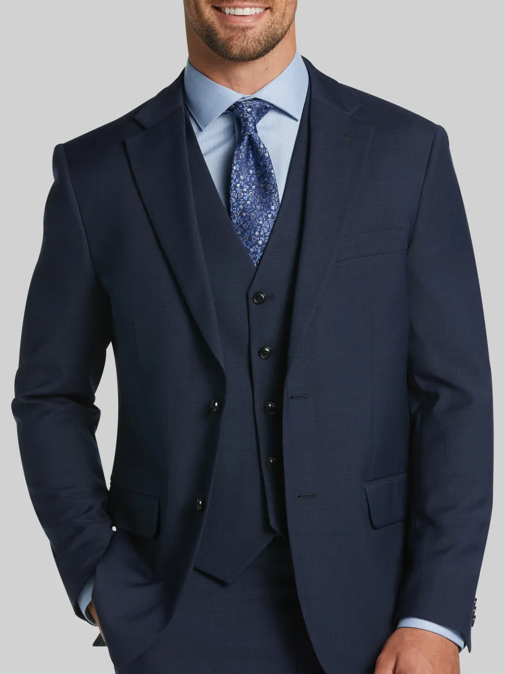 Tommy Hilfiger Modern Fit Wool Blend Suit Jacket