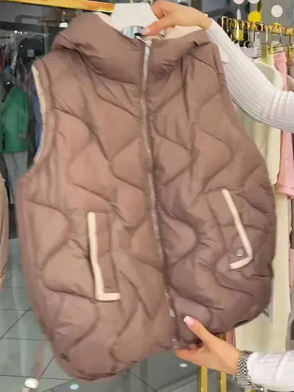 Women's Turtleneck Solid Color Vest