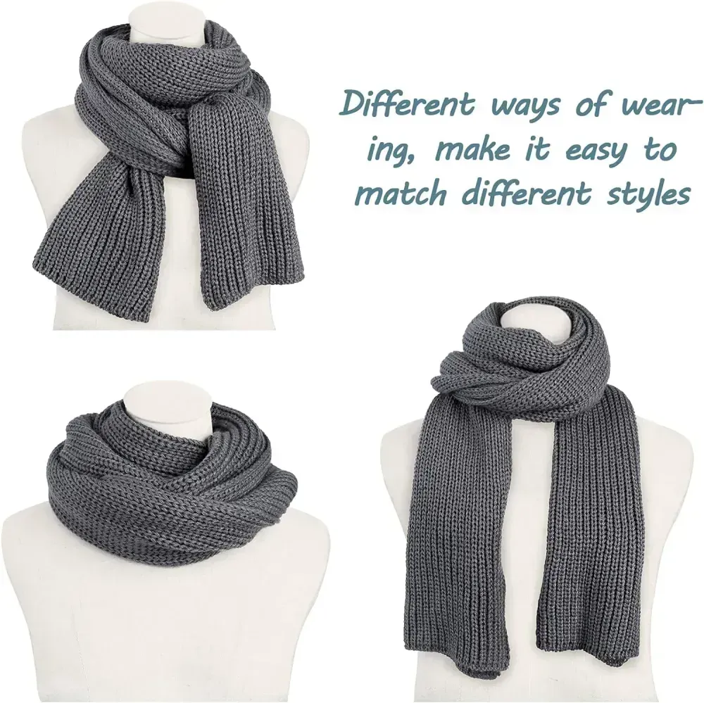 Women And Mens Winter Thick Cable Knit Wrap Chunky Long Warm Scarf