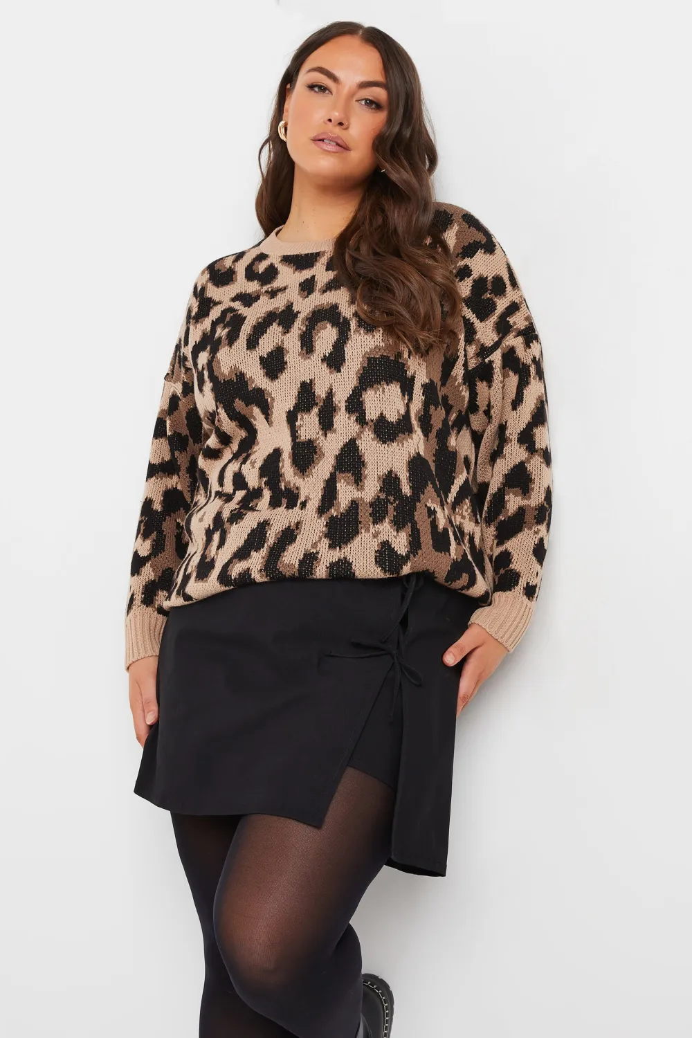 LIMITED COLLECTION Curve Black Bow Mini Skirt