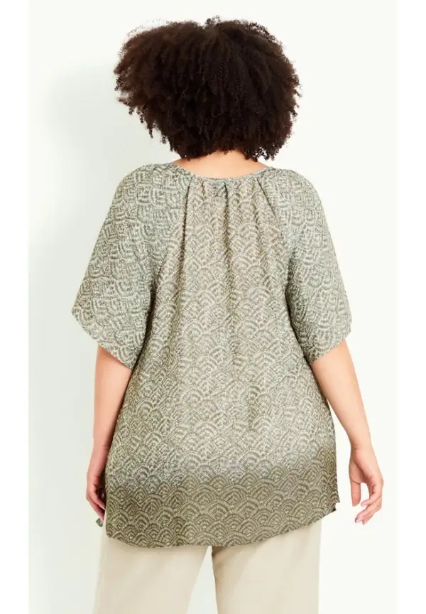 Medallion Border Peasant Top