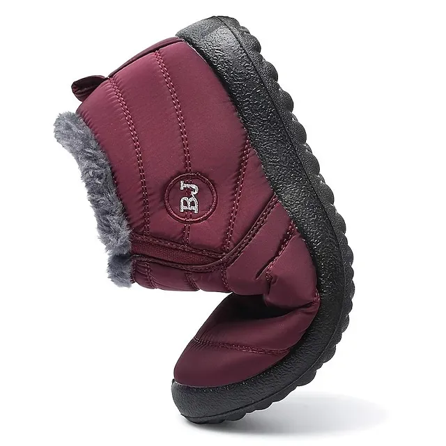 Women's Winter Warm Waterproof Ankle Boots, Insulated Fleece-Lined Non-Slip Snow Boots - Ideal for Outdoor Activities, Cold Weather, and Snowy Conditions