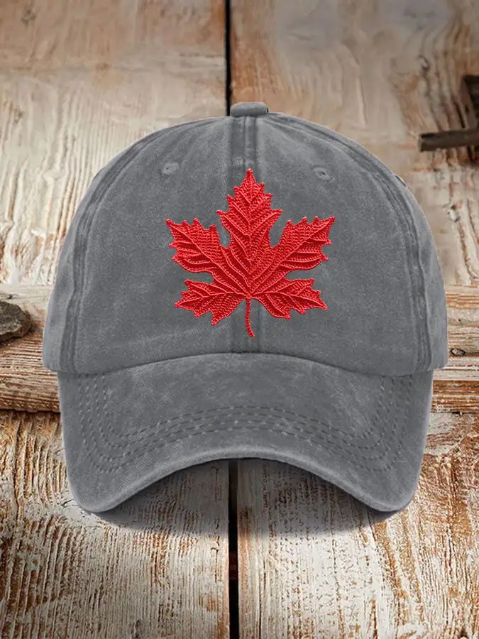 Canadian maple leaf hat