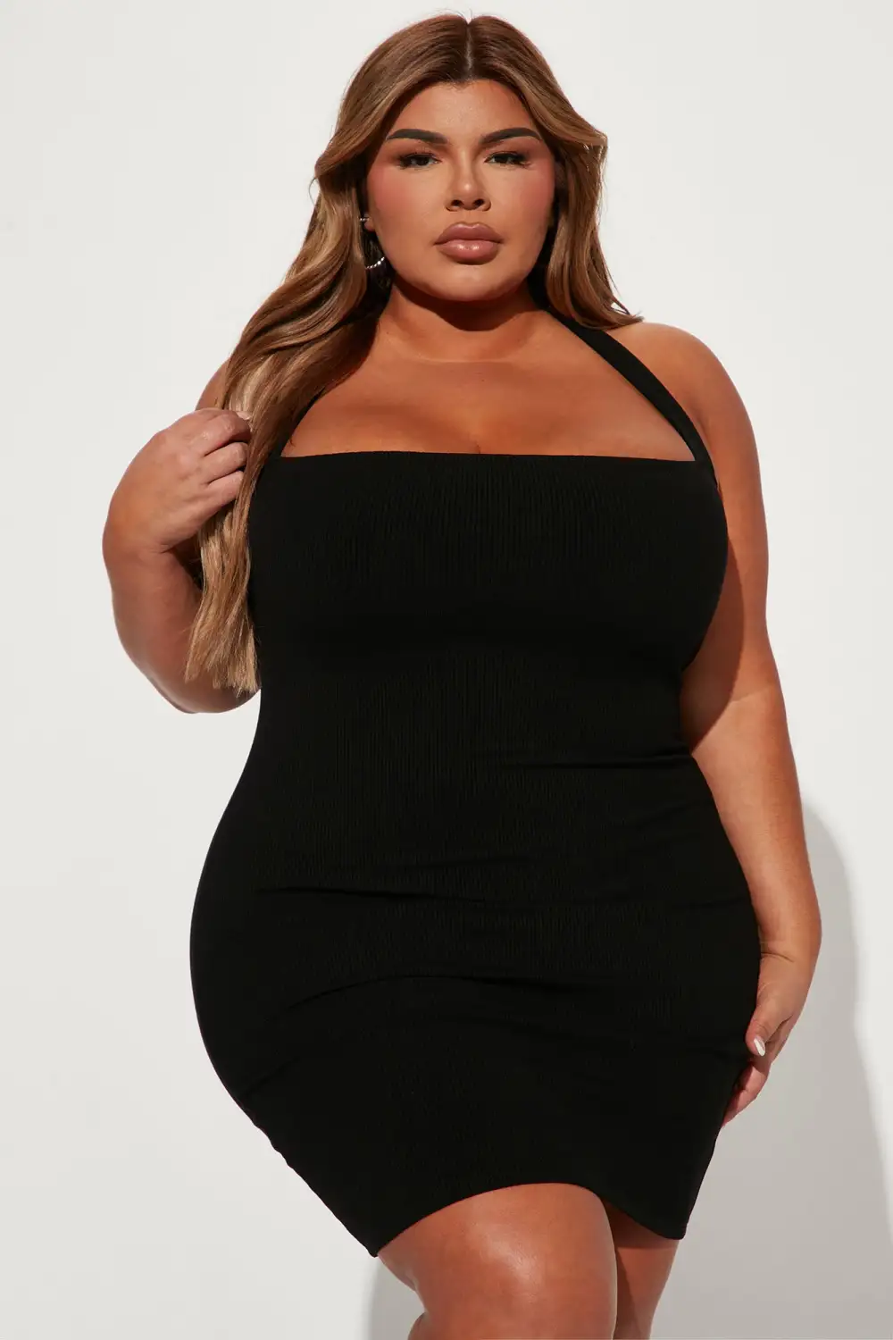 Lily Snatched Mini Dress - Black