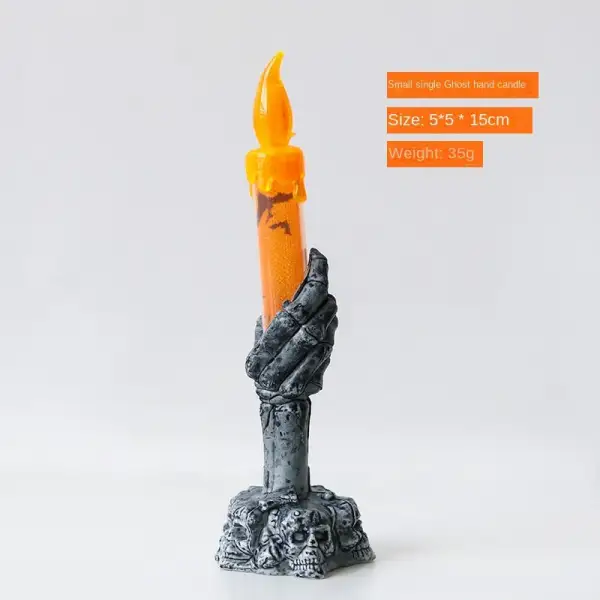 Halloween LED  Skeleton Holding Candle Light Party Haunted House Bar Home Decor Horror Props  Lantern Halloween  Decor  2023