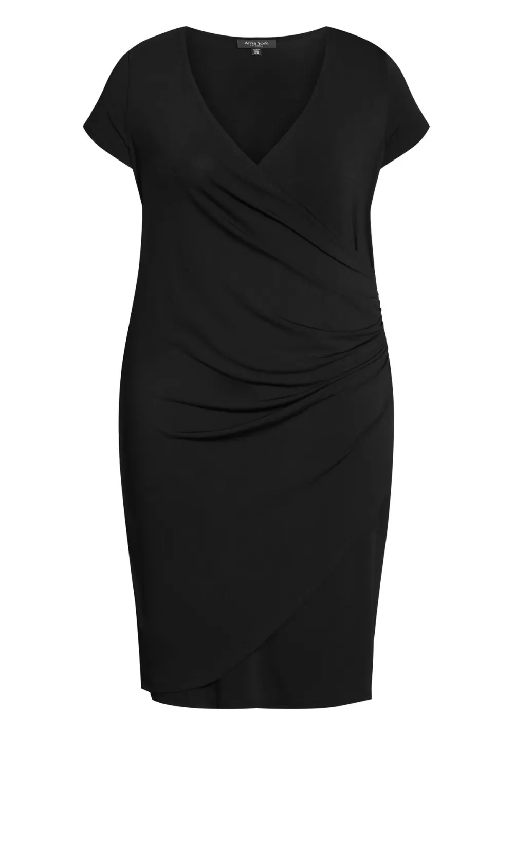 Evans Black V-Neck Wrap Dress