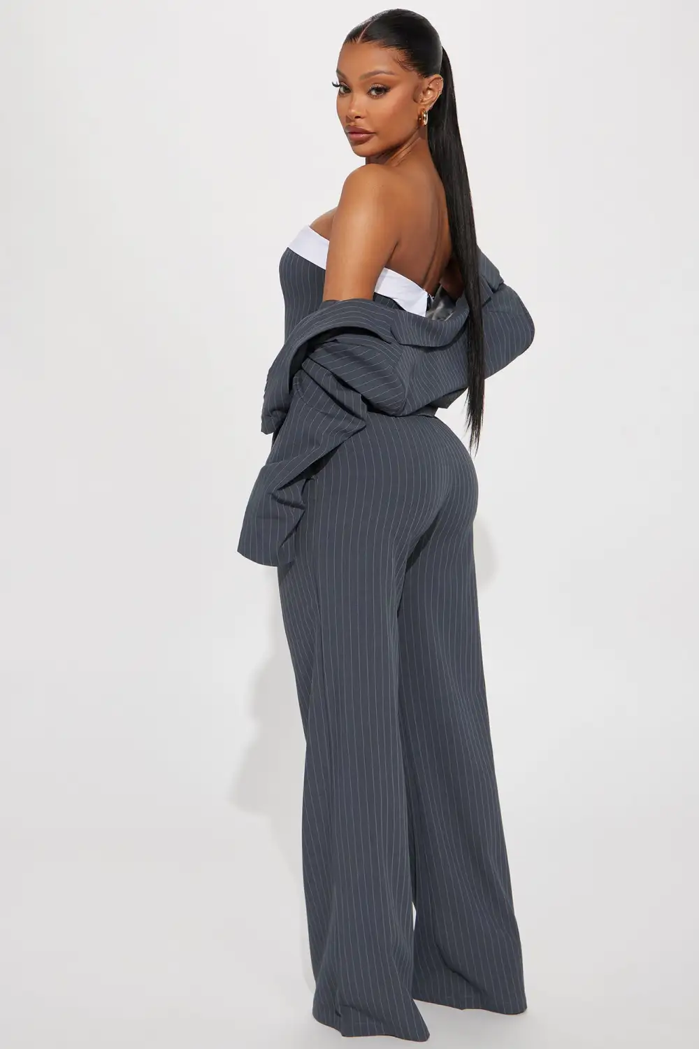 It Girl 3 Piece Pant Set - Grey