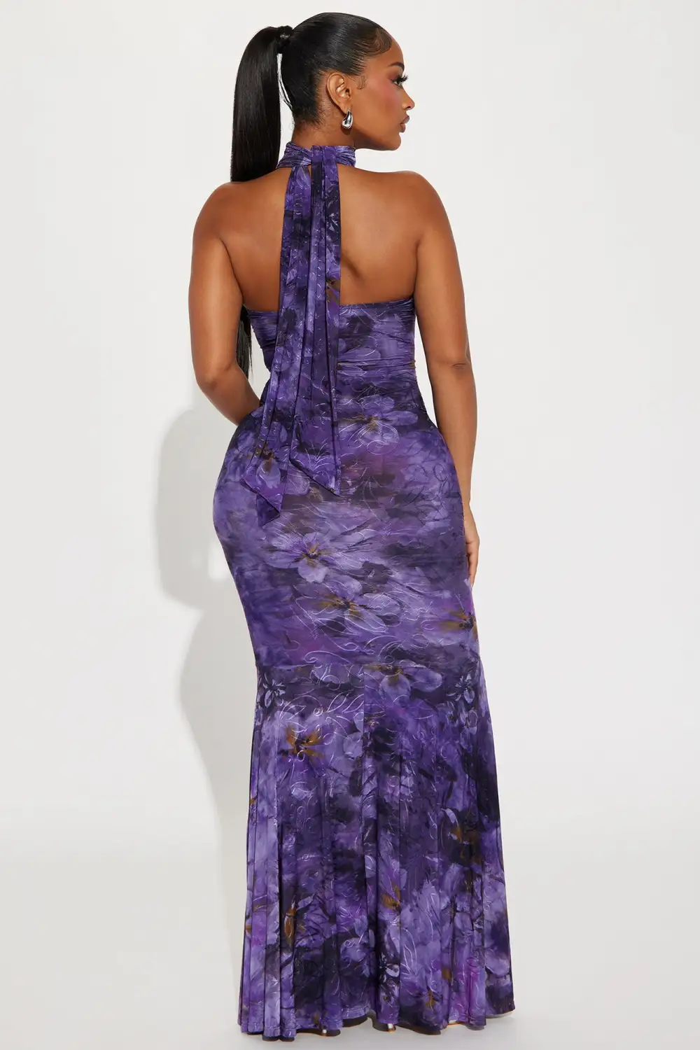 Lola Halter Maxi Dress - Purple