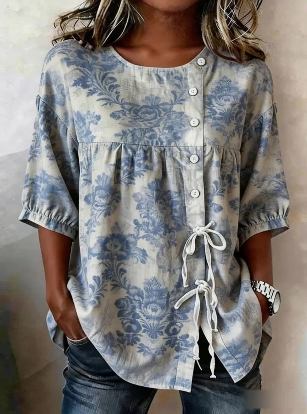 Women's Casual Retro Printed Shirt