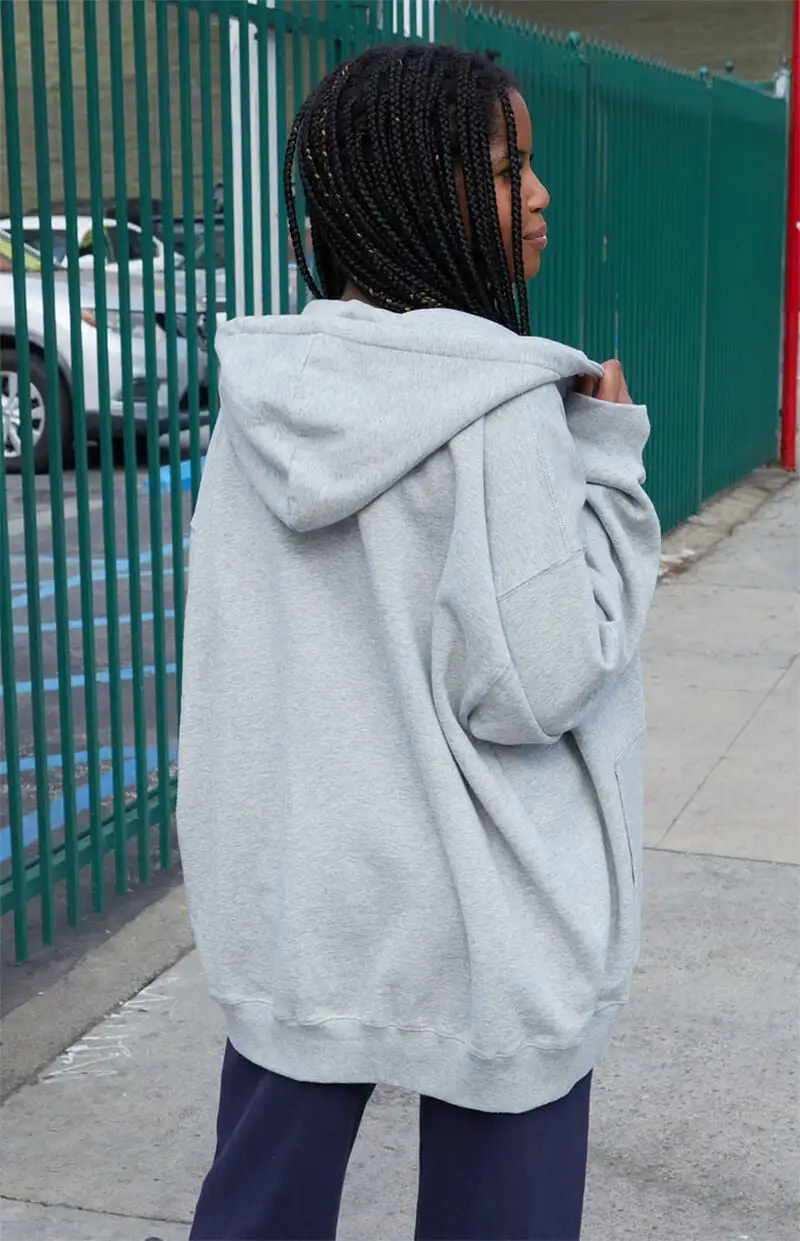 John Galt Heather Grey Full Zip Hoodie