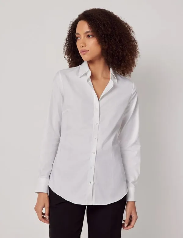 Twill Cotton Semi-Fitted Shirt
